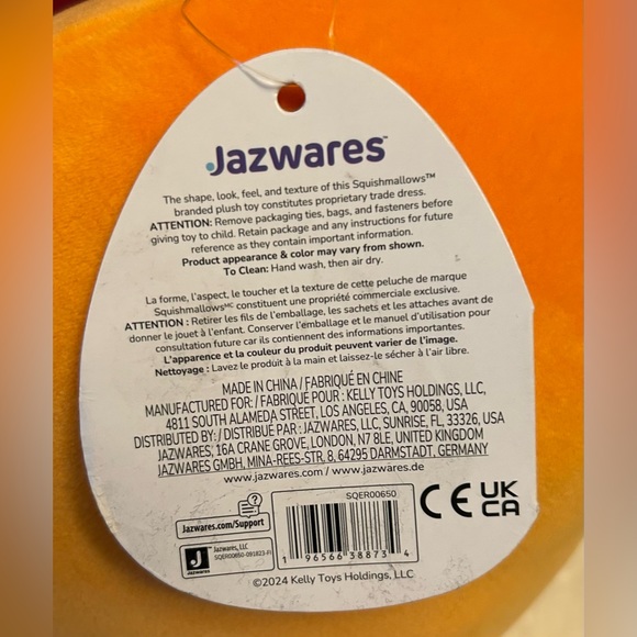 NWT Squishmallows 8” Caroleena the Carrot with Flower Easter 2024 Plush - Picture 5 of 5